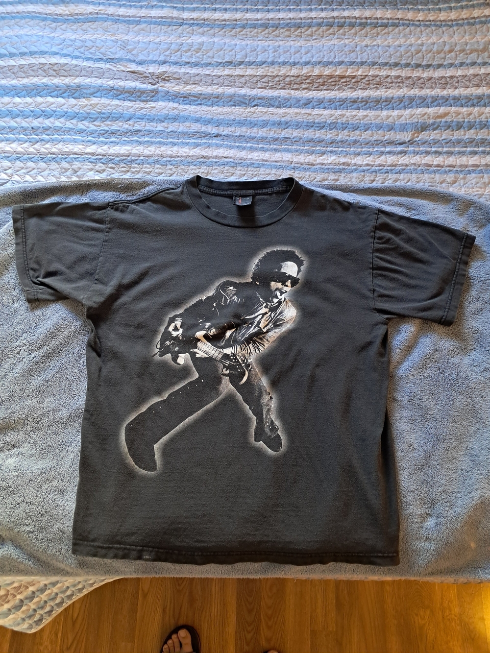 Vintage 1999 Lenny Kravitz Live '99 Tour T Shirt Giant Label RARE Black Tee Fade